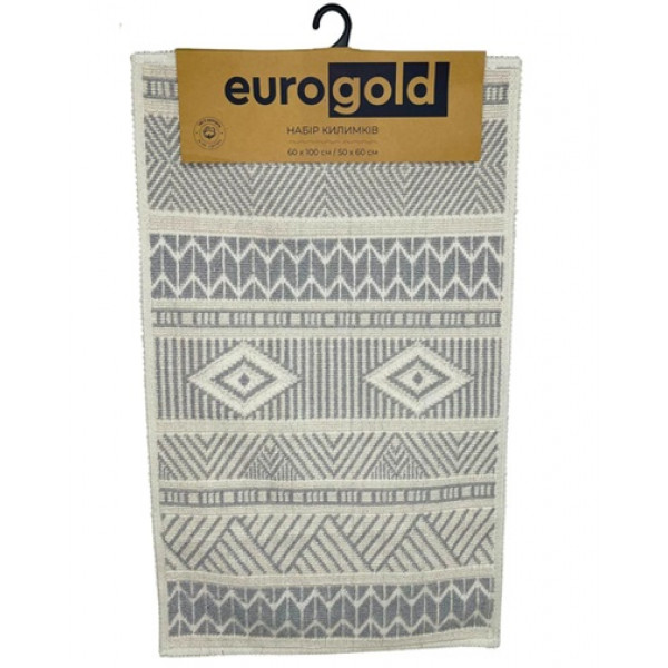 Набір килимків для ванної Eurogold Marina BRT0193 2 предмети сірий