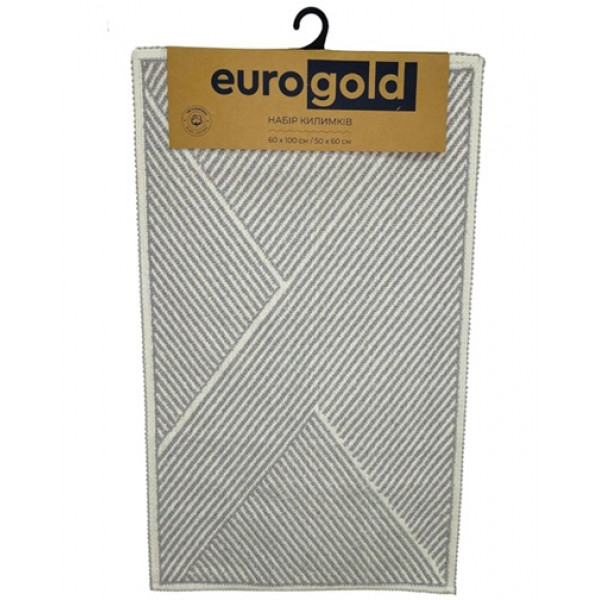 Набір килимків для ванної Eurogold Moana BRT0203 2 предмети сірий