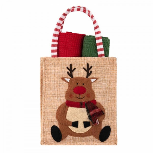 Набір рушників Ardesto Christmas Deer ART3863HDB 38х63 см 2 шт