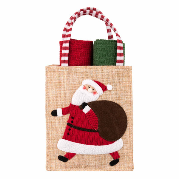 Набір рушників Ardesto Christmas Santa ART3863HSB 38х63 см 2 шт