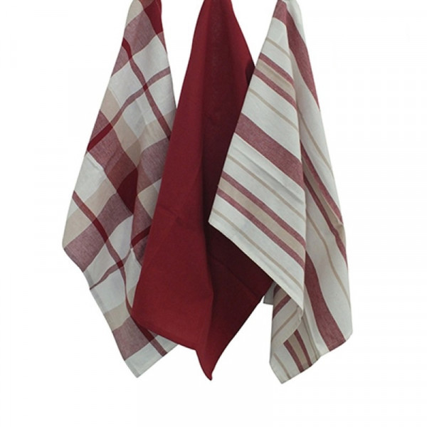 Набір рушників кухонних Kela Pasado 15963 65х45 см 3 предмети червоний