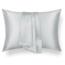 Наволочка шовкова Love You 5018 50х70 см світло-сіра