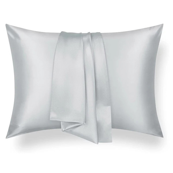 Наволочка шовкова Love You 5018 50х70 см світло-сіра