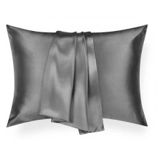 Наволочка шовкова Love You 5019 50х70 см темно-сіра
