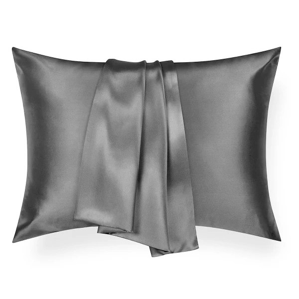 Наволочка шовкова Love You 5019 50х70 см темно-сіра