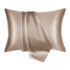 Наволочка шовкова Love You 5073 50х70 см сіро-бежева