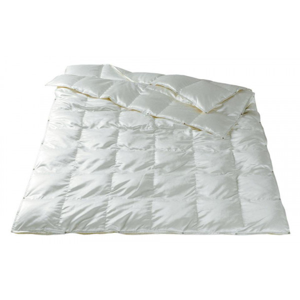 Ковдра "Зима - Літо" на кнопках закрита однотонна холлофайбер (Мікрофібра) Двоспальна 180х210 54824