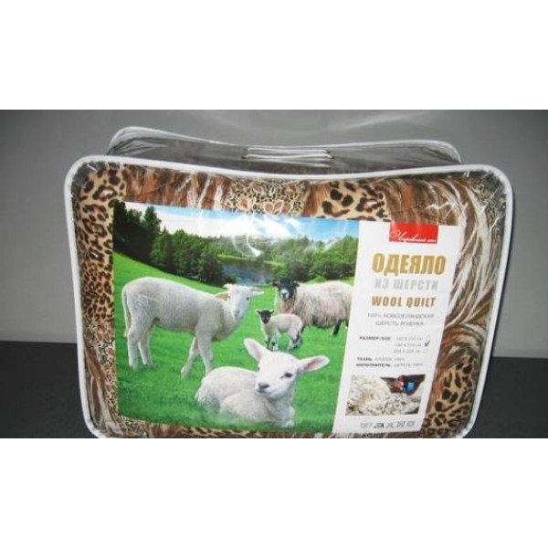 Ковдра закрита овеча вовна (Бязь) Полуторна 150х210 51013