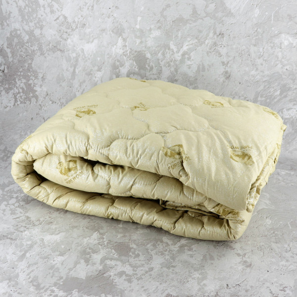 Ковдра закрита овеча вовна (Мікрофібра) PURE WOOL Двоспальна 175х210 55085