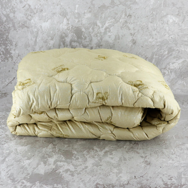 Ковдра закрита овеча вовна (Мікрофібра) PURE WOOL Двоспальна 175х210 55086