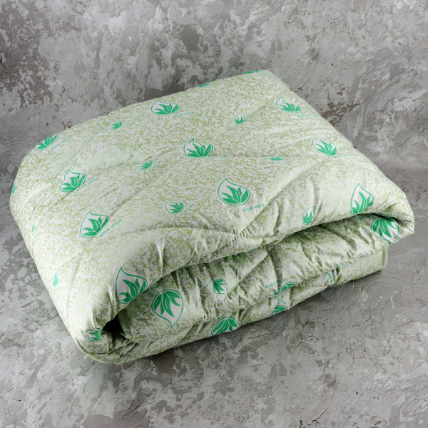 Ковдра закрита холлофайбер ALOE VERA (Мікрофібра) Двоспальна 175х210 55070