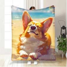 Плед 3D Коргі на морі 16744 135х160 см