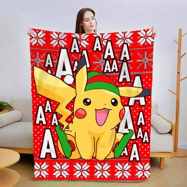 Плед 3D новорічний Новорічний Пікачу 15468 160х200 см