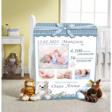 Плед 3D зі своїми побажаннями з метрикою Стильна колекція для маленького чемпіона на 4 фото 20222388_C 11581 80х100 см