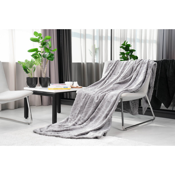 Плед Ardesto Embossed ART-0304-EB 200х200 см сірий