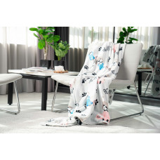 Плед Ardesto Flannel Бульдоги ART-0112-PB 160х200 см молочний