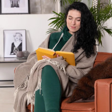 Плед кашеміровий Love You 4442 140х200 см світло-коричневий