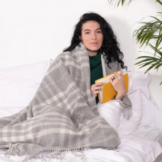 Кашеміровий плед Love You 4482 140х200 см світло-сірий з сірим