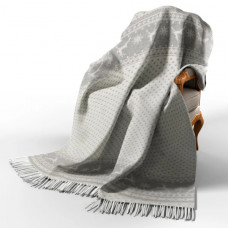 Плед мериносовий Love You Олени 4078 140х200 см сірий