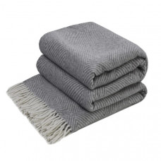 Плед мериносовий Love You Ромб 4458 140х200 см сірий