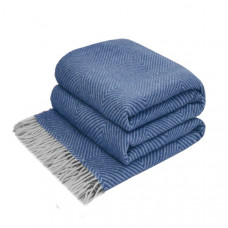 Плед мериносовий Love You РОМБ 4459 140х200 см синій