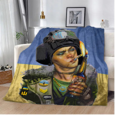 Плед патріотичний 3D Жінка-Воїн 10577 135х160 см