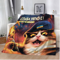 Плед патріотичний 3D Котяча Революція 12370 135х160 см