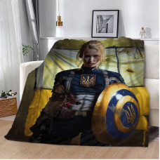 Плед патріотичний 3D Могутня захисниця 12180 160х200 см