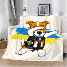 Плед патріотичний 3D Пес Патрон Білий 10590 160х200 см