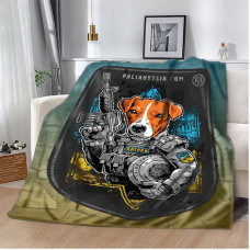 Плед патріотичний 3D Пес Патрон броненосець 10587 135х160 см