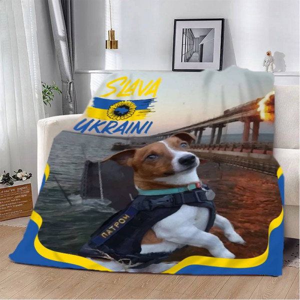 Плед патріотичний 3D Спалений Міст 12014 160х200 см