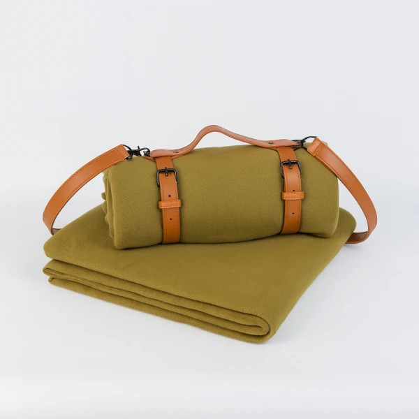 Плед тревел флісовий Love You 9121R 150x200 см оливковий