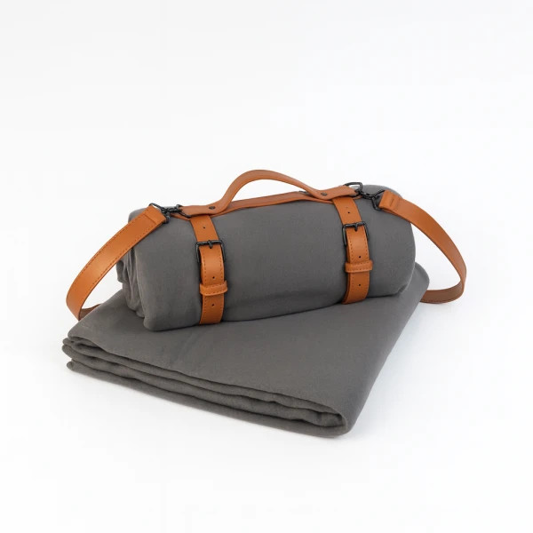 Плед тревел флісовий Love You 9131R 150x200 см графітовий