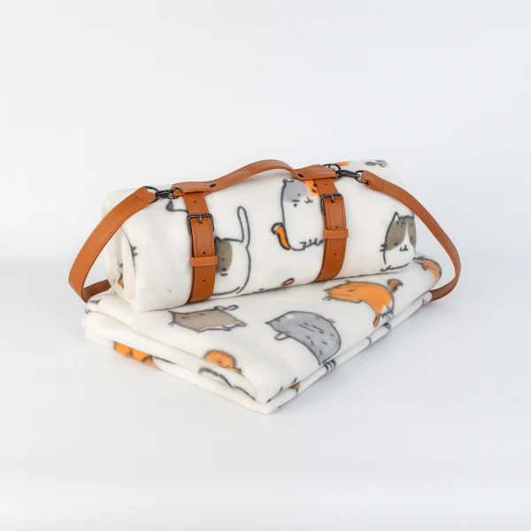 Плед тревел флісовий Love You Веселі котики9107R 150x200 см