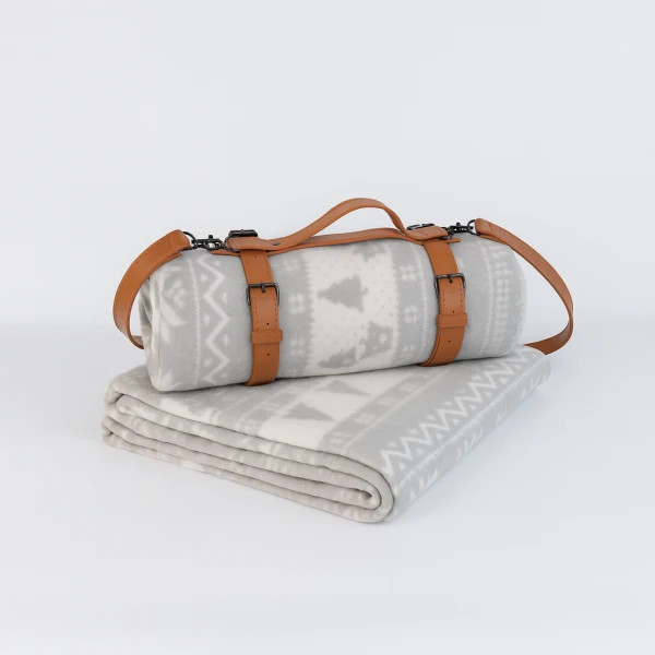 Плед тревел флісовий Love You Срібні олені9113R 150x200 см