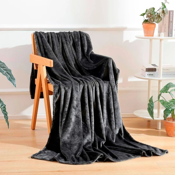 Плед флісовий Love You 8174 150х200 см темно-сірий