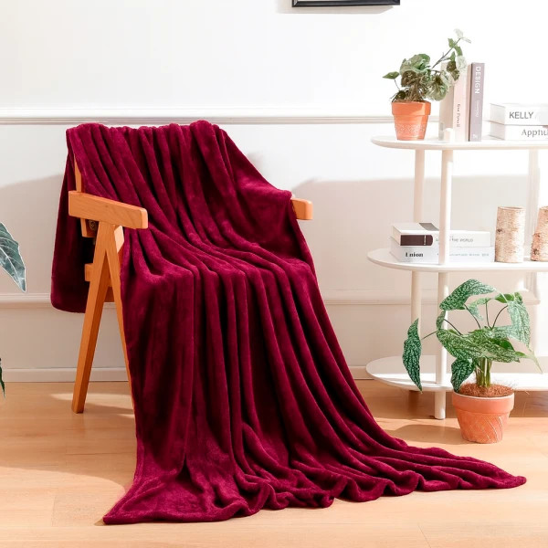 Плед флісовий Love You 8197 150х200 см бордовий