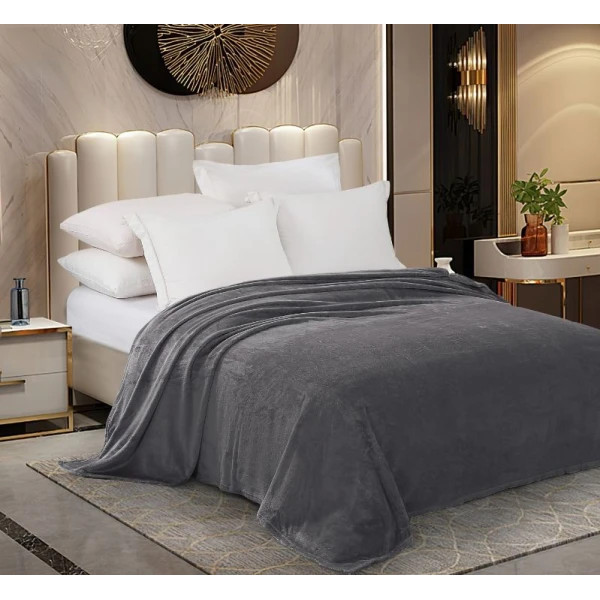 Плед флісовий Love You 81994 150х200 см графітовий