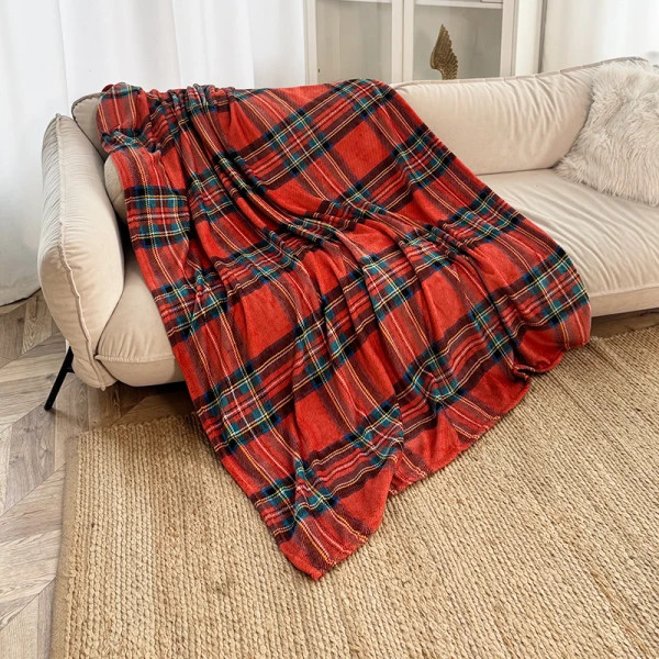 Плед флісовий Love You Класична клітина 9115 150х200 см