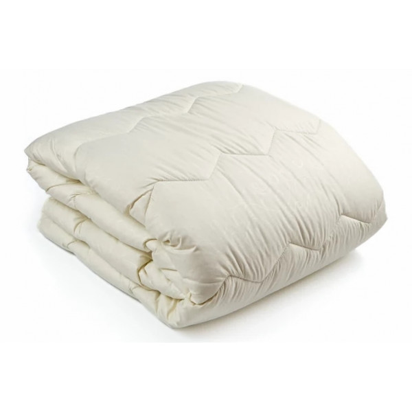 Ковдра двоспальна бавовняна стьобана Vladi 21393 170x210 см молочна