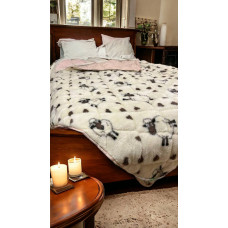 Ковдра відкрита овеча вовна Баранчик Шон (Мікрофібра) Полуторна 150х210 55238