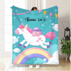 Плед 3D іменний Маленький єдиноріг 15690 160х200 см