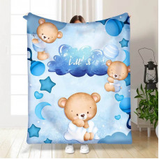 Плед 3D іменний Маленьке ведмежа 15727 135х160 см