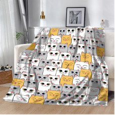 Плед 3D Котячий бум помаранчевий 10617 135х160 см