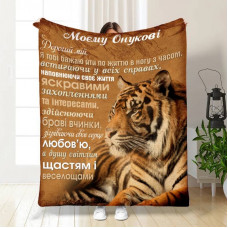 Плед 3D з побажаннями для онука Відважний онук 16103 160х200 см