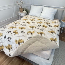 Ковдра євро відкрита двостороння з вовни Arda Camell wool 21438 195х215 см бежева