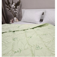 Ковдра євро стьобана зимова з бамбукового волокна Leri Max 21533 195х210 см салатова