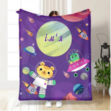 Плед 3D іменний Космічні пригоди 15728 160х200 см