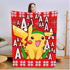 Плед 3D новорічний Новорічний Пікачу 15468 160х200 см