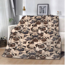 Плед 3D Пухнастий світ мопсів 12910 160х200 см